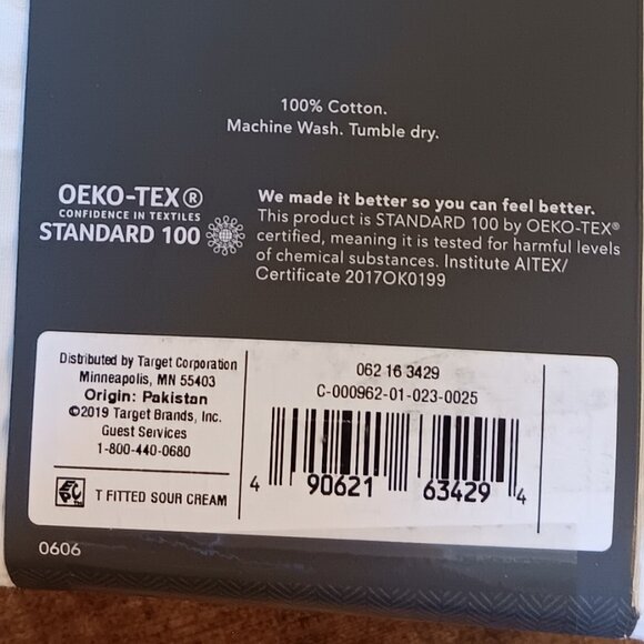 Threshold Ultra Soft Sheet Set (Fitted & Flat), TWIN, Sour Cream color - Picture 10 of 12